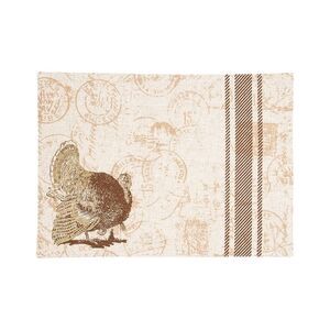 C&F Home Rustic Thanksgiving Turkey 100% Polyester Set of 6 Placemats 13" x 18